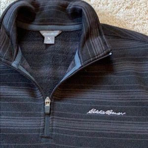 🎉HP Eddie Bauer stripe 1/4 zip sweater